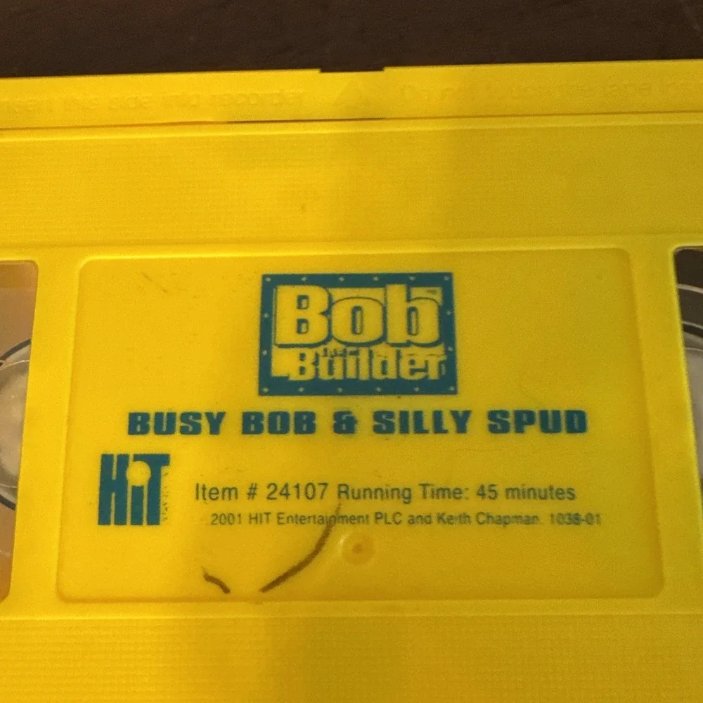 4 - Bob the Builder VHS Tapes Yellow Tapes VHS Lot: Busy Bob, Big Game, Can We..